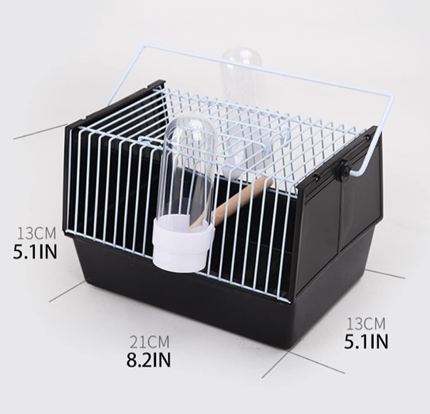 Portable Mini Cage With 2 Feeders