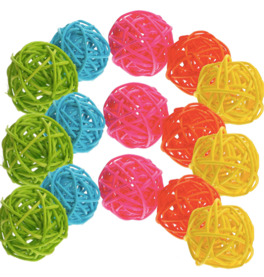 10-20 Multicoloured Rattan Balls